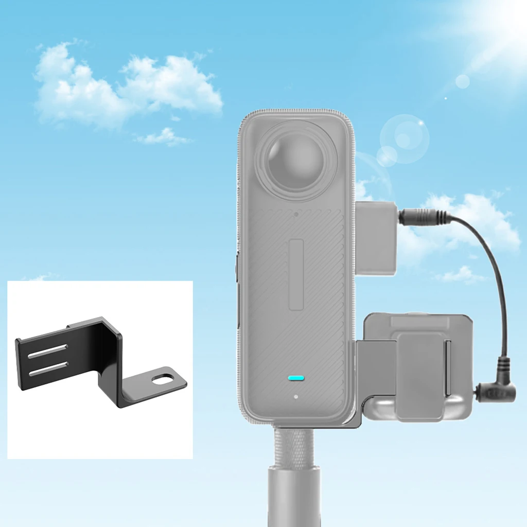 FEICHAO Uchwyt rozszerzający mikrofon Adapter mikrofonu Aluminiowy uchwyt mikrofonu zewnętrznego do przedłużacza akcesoriów Insta360 X4 X3 X2 — zdjęcie produktu 7