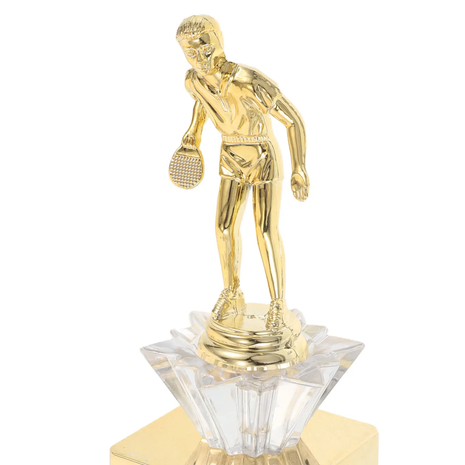 Table Tennis Award Trophy Plastic Golden Trophy Cup for Competitions Tournaments Winners Ping Pong Sports Prize