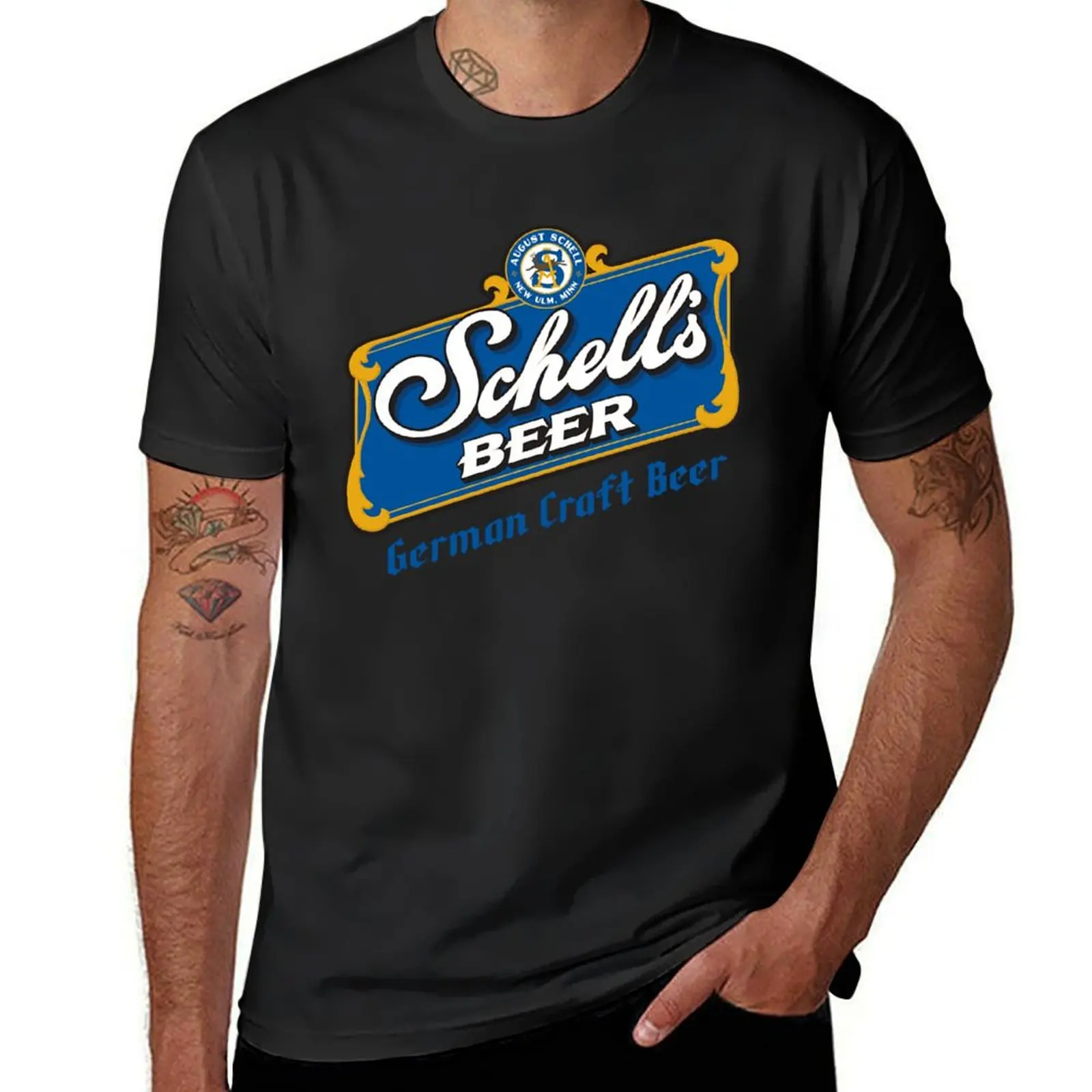 August Schell Brewing Company Grain Belt Beer Stout Lager brewery logo T-Shirt quick-drying mens graphic t-shirts