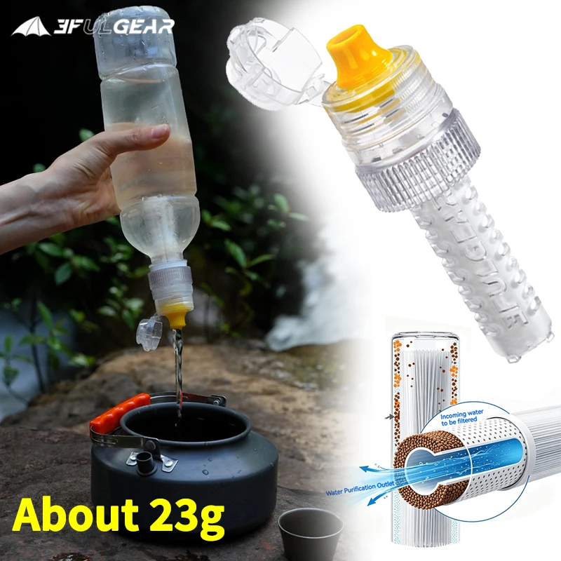 3F UL GEAR Ultralight Water Purifier 1.5L/m Portable Outdoor Camping Hiking River Tracing Cycling Emergency Filtration Equipment