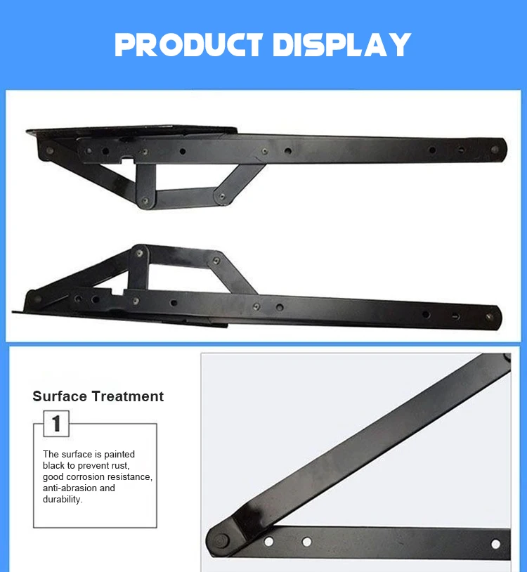 Pull Out Furniture Adjustable for Bracket Click Clack Lifting Spring Sofa Bed Mechanism Folding Concealed Hinge Soft Close