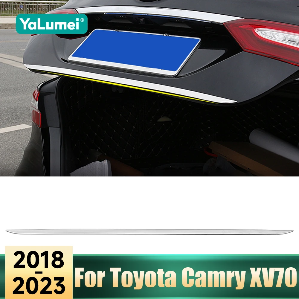 

For Toyota Camry XV70 70 2018 2019 2020 2021 2022 2023 Car Rear Trunk Tail Gate Door Cover Trim Molding Bezel Sticker Garnish