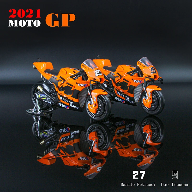 Maisto 1:18 Tech3 KTM Factory Racing 9# Petrucci 27# Lecuona Factory Licensed Simulation Alloy Motorcycle Model Toy Collection