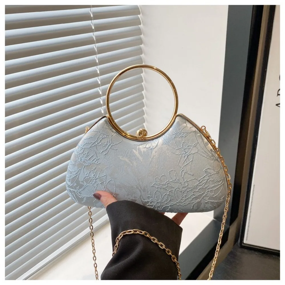 

Luxury Polyester Fiber Evening Bags Elegant Chain Shoulder Bag Clutch Handbag Women