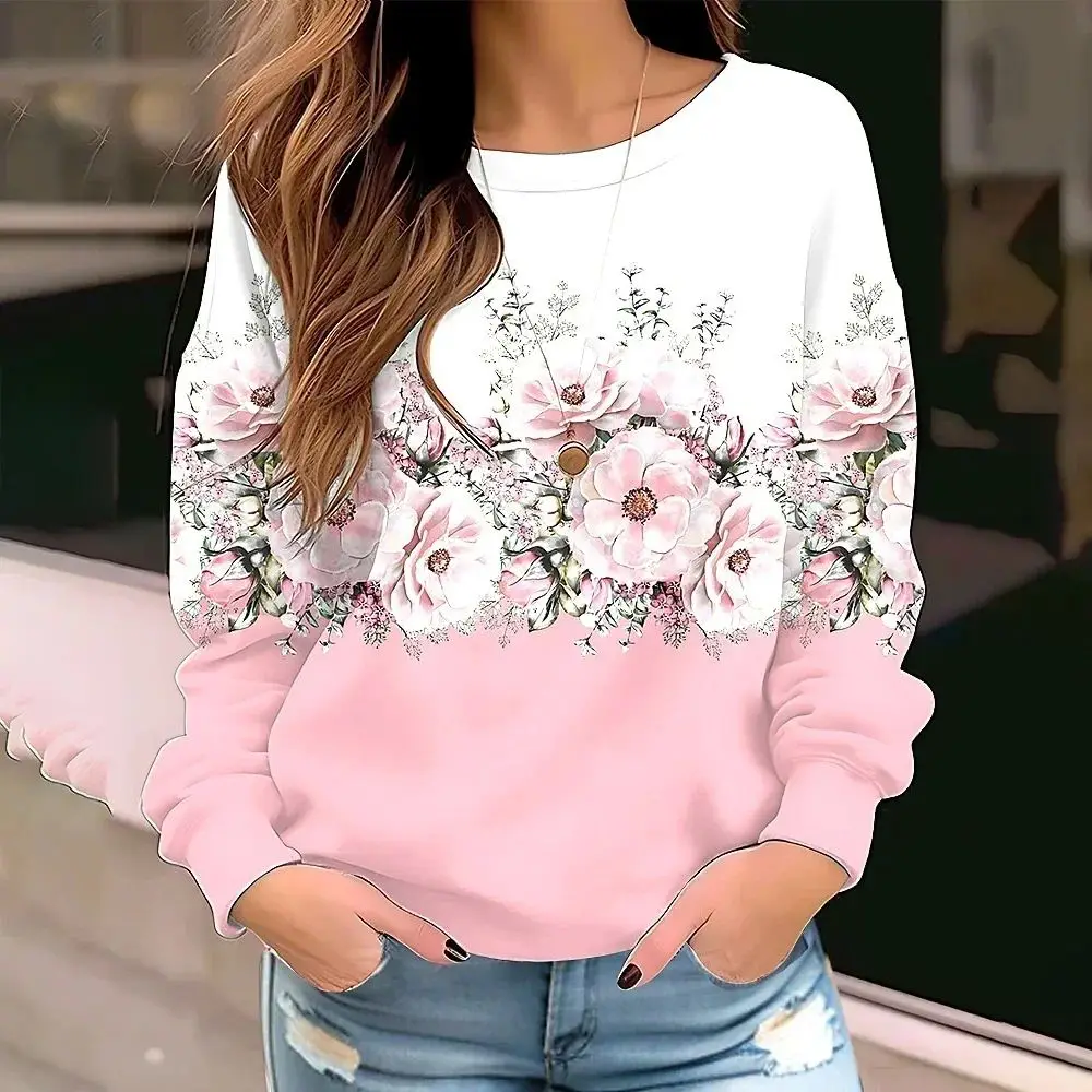

New Design Print 2024 Autumn Winter Pullover Faion Clothes Women's Sweatirt Comfortable Soft Material High Quali