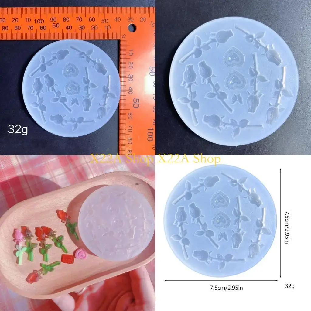 Unique Rose Flower Mold Resin Shaker Mold Filler Silicone Shaker Filling Mold