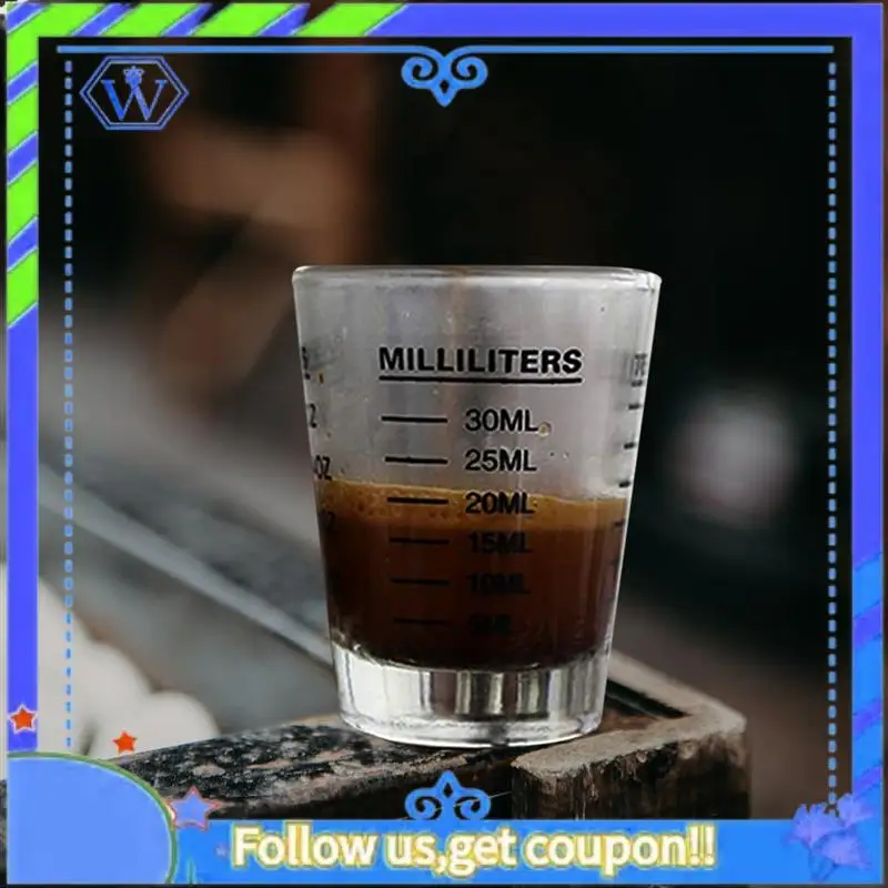 6 قطع كوب قياس سهل الاستخدام، كوب إسبرسو شوت زجاجي سائل ثقيل، كأس نبيذ 26، قياس مدخن 1 أونصة، 6 تيرابايت، 2 تيرابايت، 3