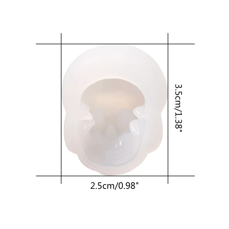 ZB91 สำหรับ Creative Skull สำหรับหัวพวงกุญแจเรซินแม่พิมพ์ DIY หัตถกรรมสร้อยข้อมือจี้ซิลิโคนแม่พิมพ์ทำด้วยมือสำหรับพวงกุญแจเรซิ่น