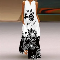 Elegant Women's Maxi Dress 2024 Summer Long Dress Vacation Travel Sexy Платье Женское Нарядное Dress Y2k Playa Robe Vestidos