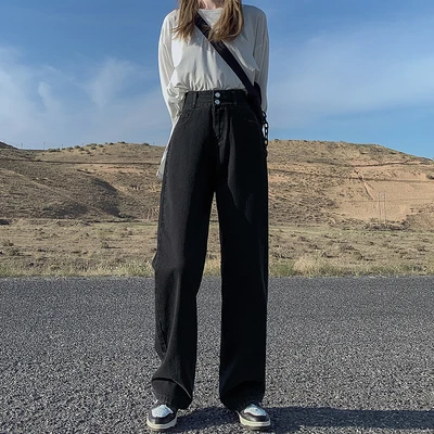 

Vintage Loose White Corduroy Pants Women Korean Style Elegant High Waist Wide Leg Trousers Female 2023 Casual Straight Sweatpant