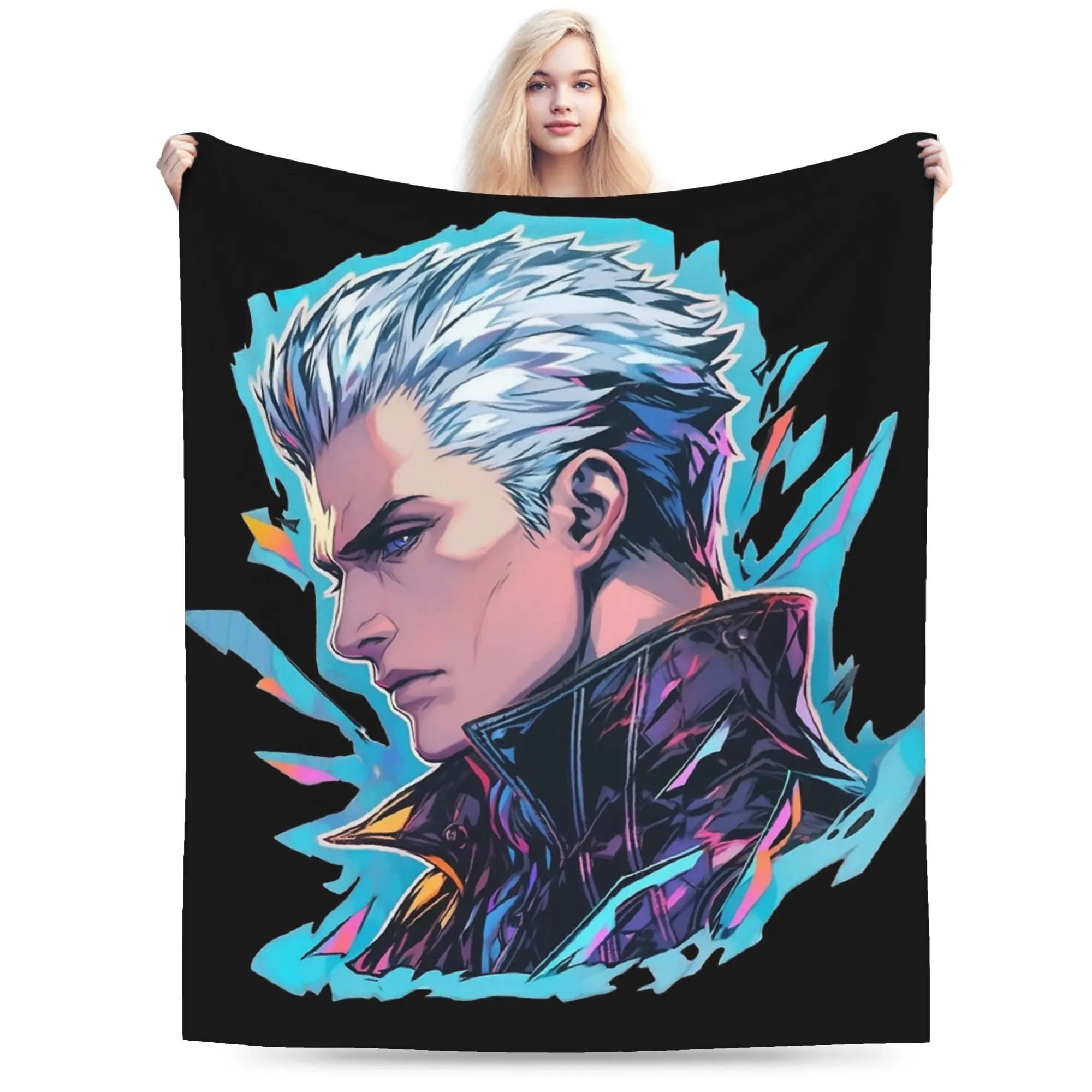 Devils May-Cry 3 Merch Blanket Warm Cozy Fluffy  Throw Blankets for Bed 50x60 Inches Multiple Sizes Bedspread