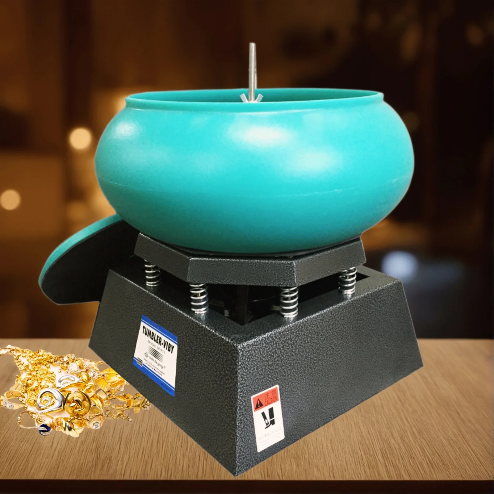 17-Inch Round Vibrating Roller Gem Metal Polisher Jewelry Grinding - Jewelry Tools and Equipment