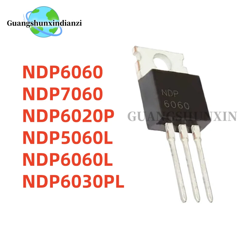 Lote de 10 Transistores Nuevos de la Mejor Calidad: NDP6060, NDP7060, NDP6020P, NDP5060L, NDP6060L, NDP6030PL TO-220, en Stock