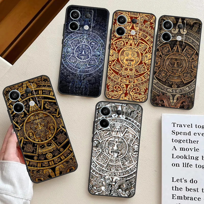 Mayan Calendar Case For Redmi Note 13 Pro Plus 12 11 10 9 Pro 9S 10S 11S 12S 10A 9C 10C 12C 13C Back Cover