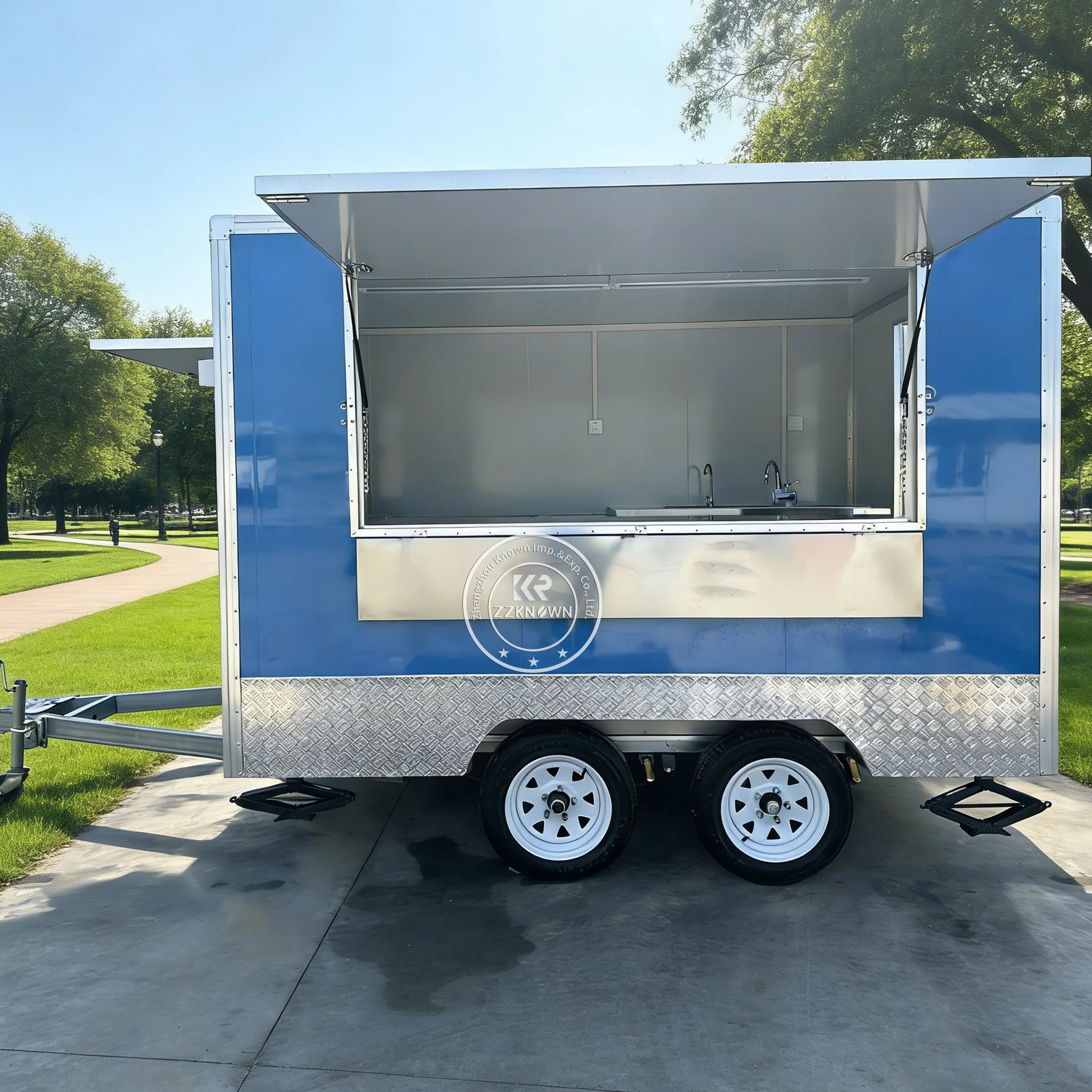 Custom Catering Trailer Mobile Fast Food Trailer Taco Hot Dog Truck Concession DOT Approved Food Truck With Full Kitchen
