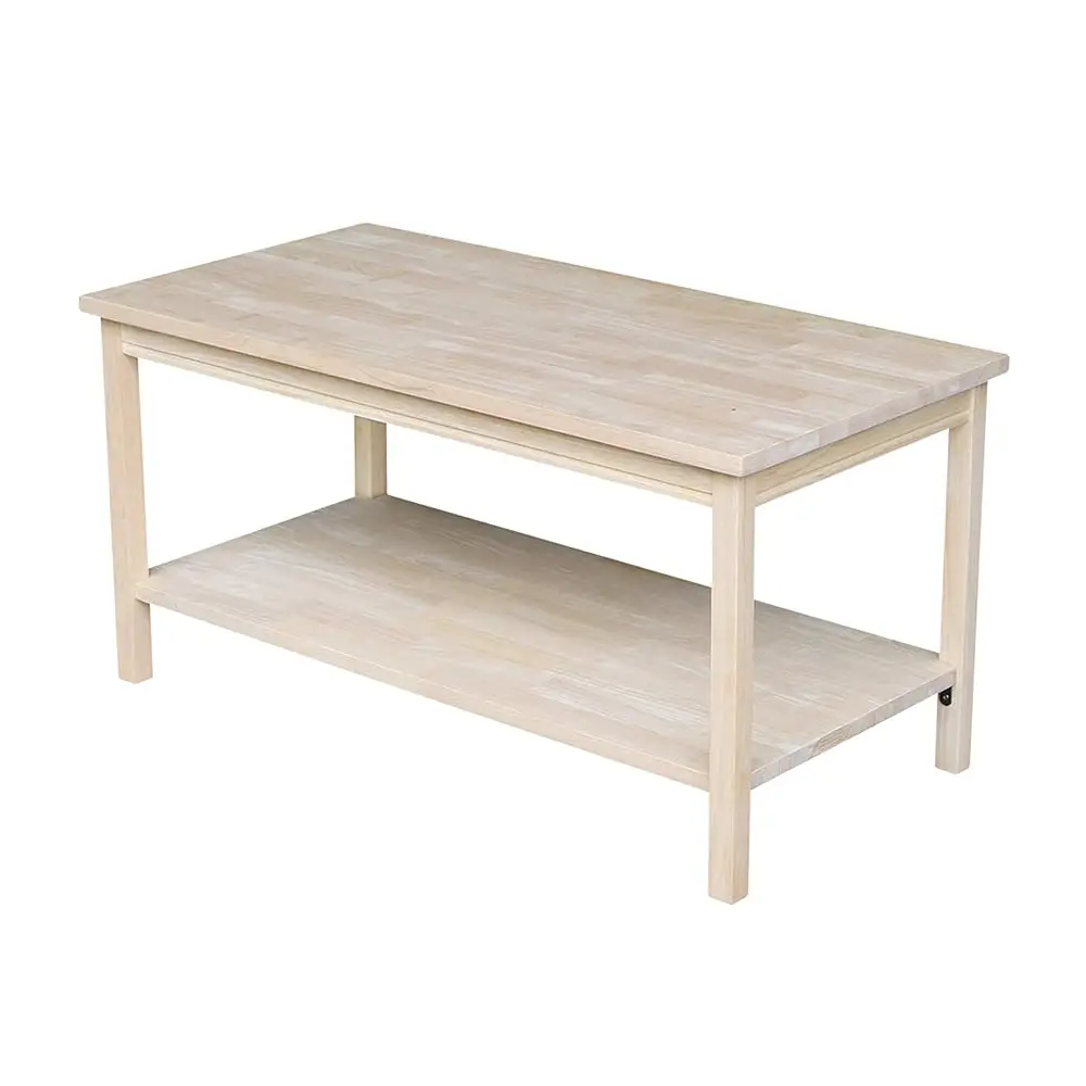 

, Portman Coffee Table , Solid Real Wood, Sturdy Parawood, Diy, Paint/Stain Ready, Unfinished