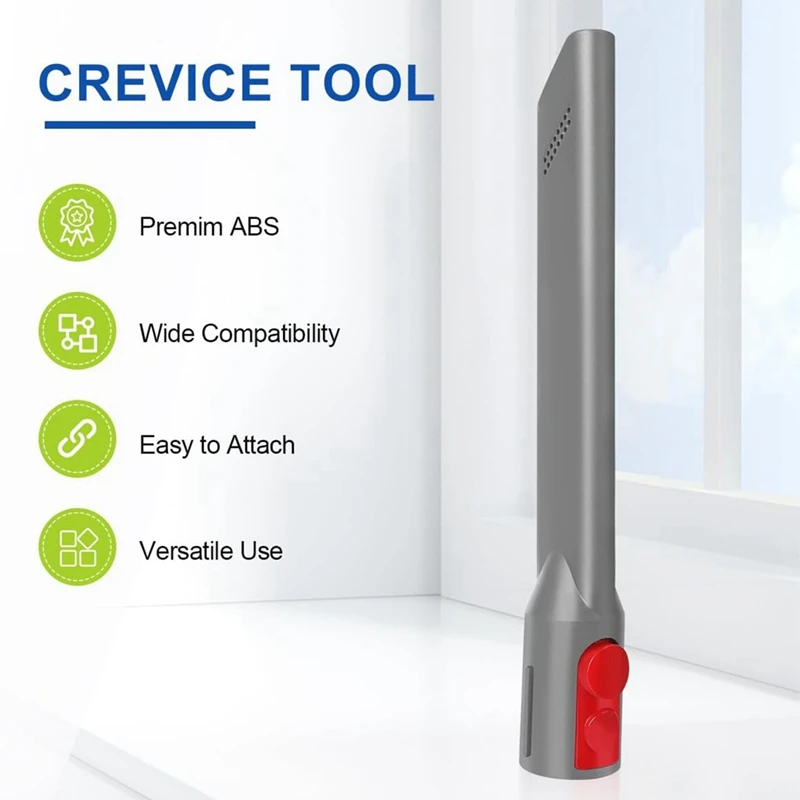 ABJI-For Dyson V15 V12 V11 V10 V8 V7 Vacuum Cleaner, Crevice Tool Horse Hair Dust Brush Vacuum Accessories