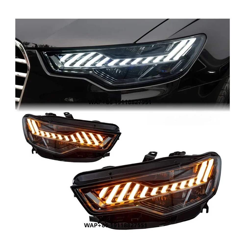 

A6 C7 Headlight 2012-2015 Upgrade LED DRL Assembly Daytime Running Light Auto Head Lamp Car Accessories Modified for