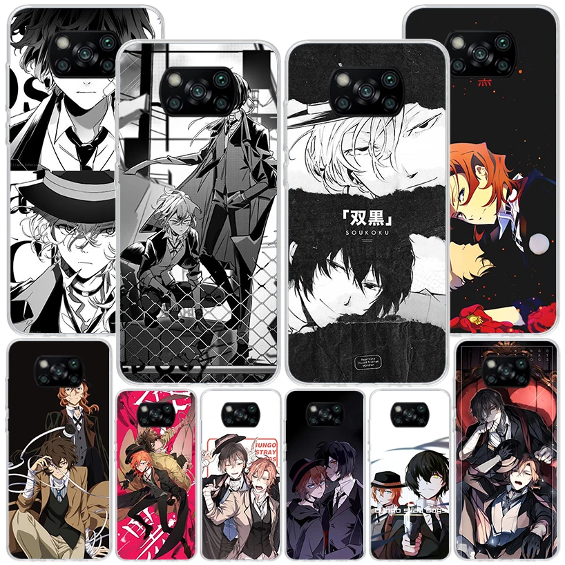 Bungo Stray Dogs Double Black Phone Case For Xiaomi Poco X6 X5 X4 X3 Nfc F6 F5 Pro F4 Gt F3 F2 F1 M5S M4 M3 Personalized Print C