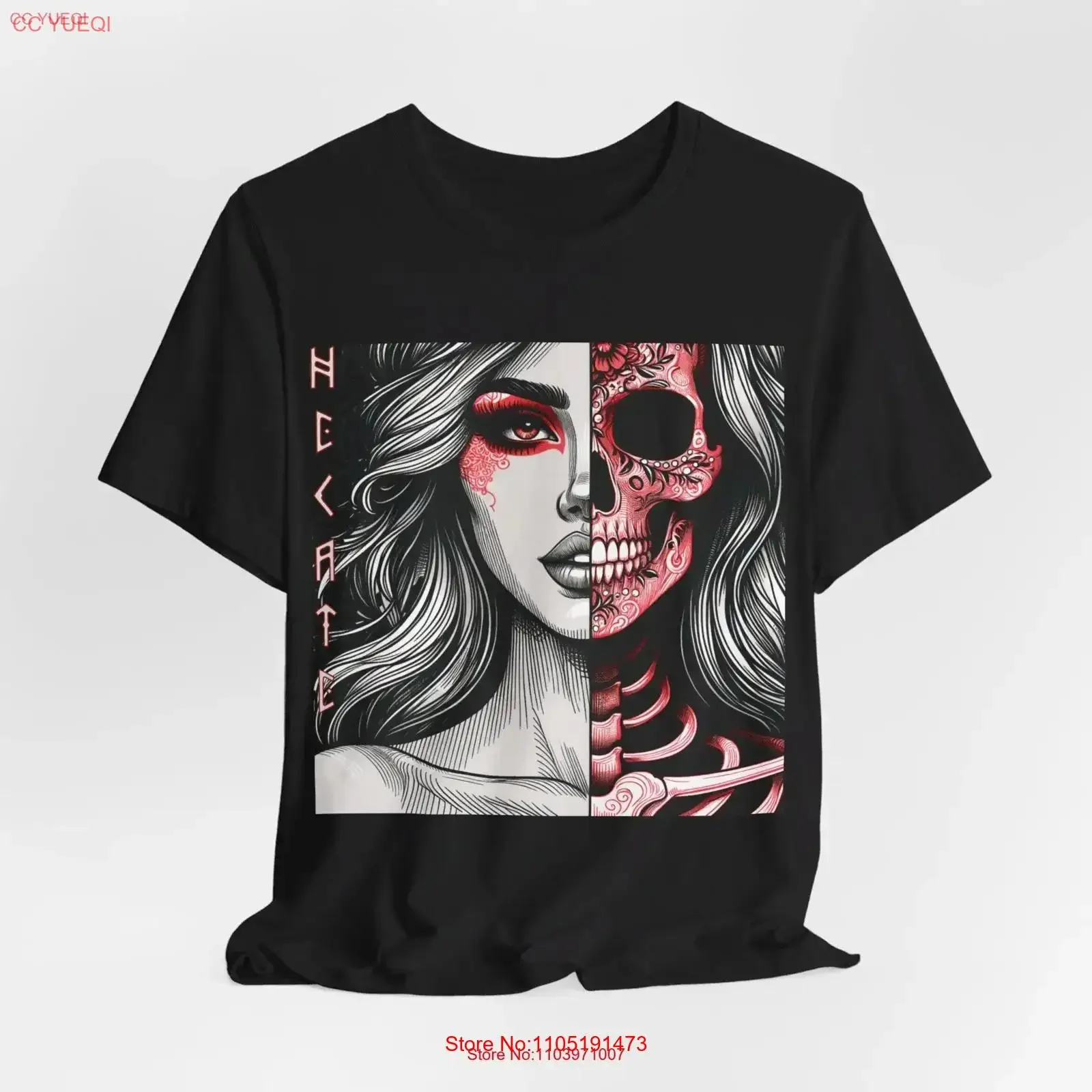 Red Hecate Pagan Goddess Greek Mythology Horror Goth Black Metal T Shirt Dark Magic Occult Witchy 100 Cotton vintage Washed
