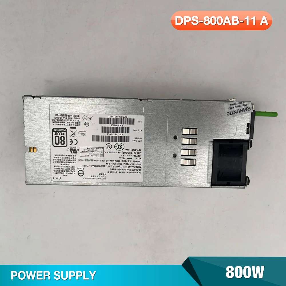 Fully Tested For Fujitsu 800W Power Supply DPS-800AB-1 A S26113-E574-V53