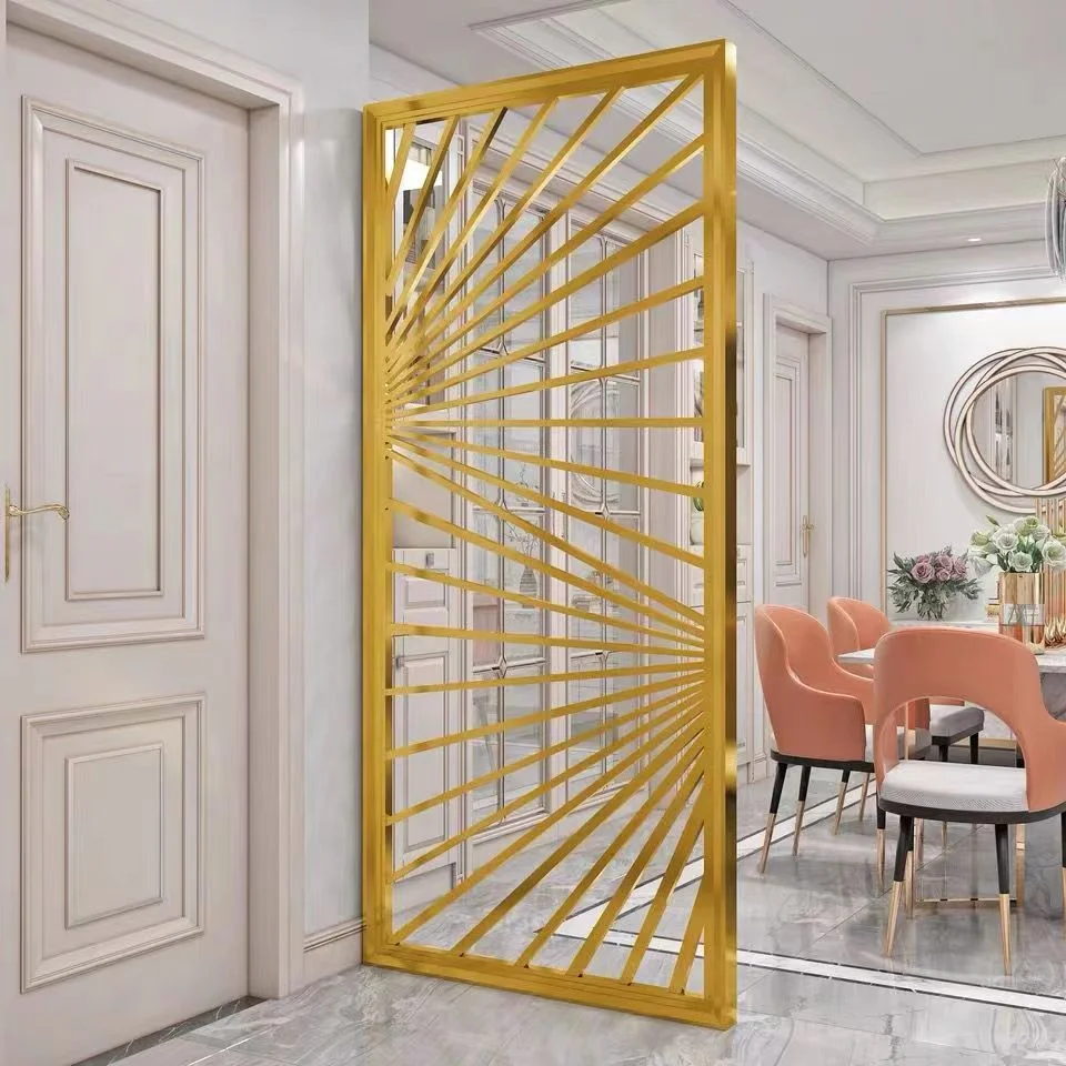 Laser Cut Decorative Hotel Metal Divider Screens Partition Wall Panels Space Dividers