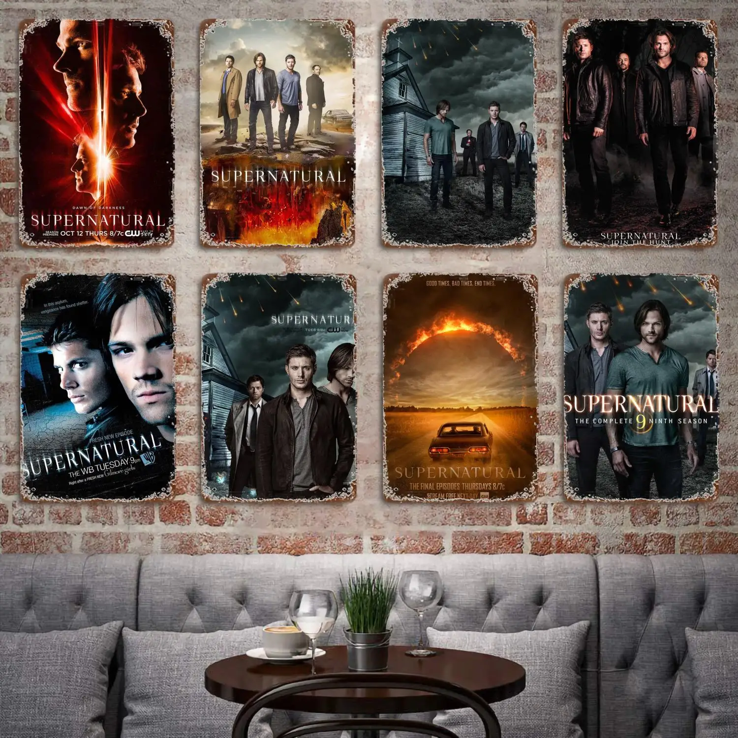 Supernatural Movies metal Decor Poster Vintage Tin Sign Metal Sign Decorative Plaque for Pub Bar Man Cave Club Wall Decoration