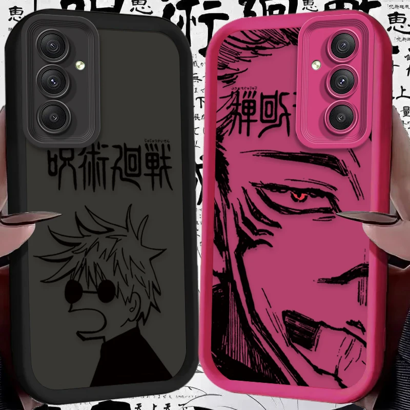 Jujutsu Kaisen Silicone Phone Case for Samsung Galaxy S24 S23 S22 S21 Ultra Plus FE A54 A34 A14 A73 A53 A33 Soft Protector Cover