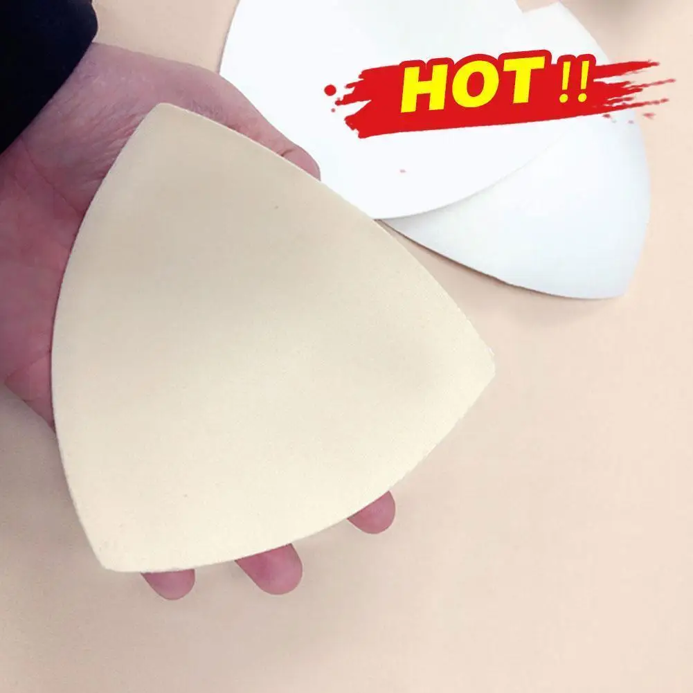 1pair Sponge Bra Pads Push Up Breast Enhancer Removeable Bra Padding Inserts Cups for Swimsuit Bikini Padding Intimates J8X7