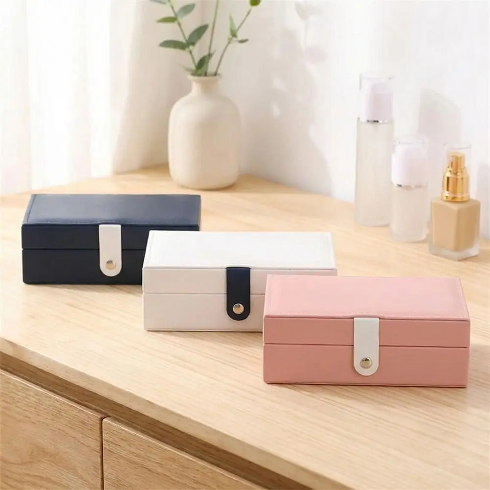 

Шкатулки для украшений большой вместимости из искусственной кожи, многофункциональные органайзеры для ожерелий, колец и серег, портативные, высокого качества