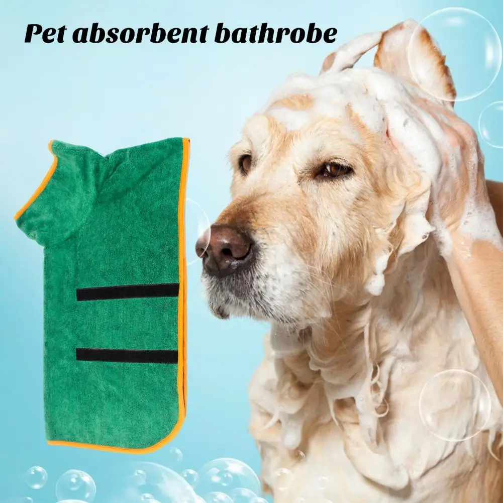 Dog Bathrobe for Muddy Adventures Dog Bath Towel with Hook Loop Fasteners Super Absorbent Microfiber Dog for Small for Dogs