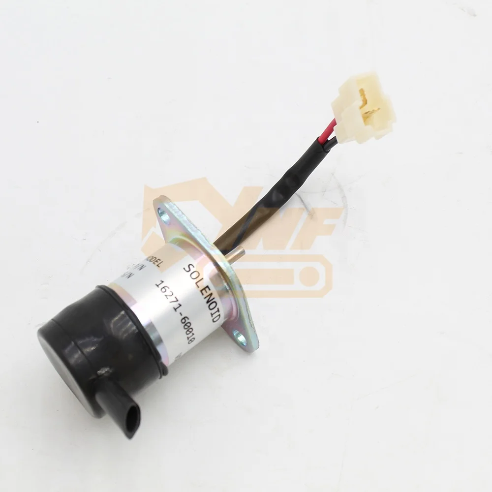 For Diesel Engine Shutoff Solenoid Valve 16271-60012 052600-4151 D1105 D1005 V1505 Bx2660d Excavator