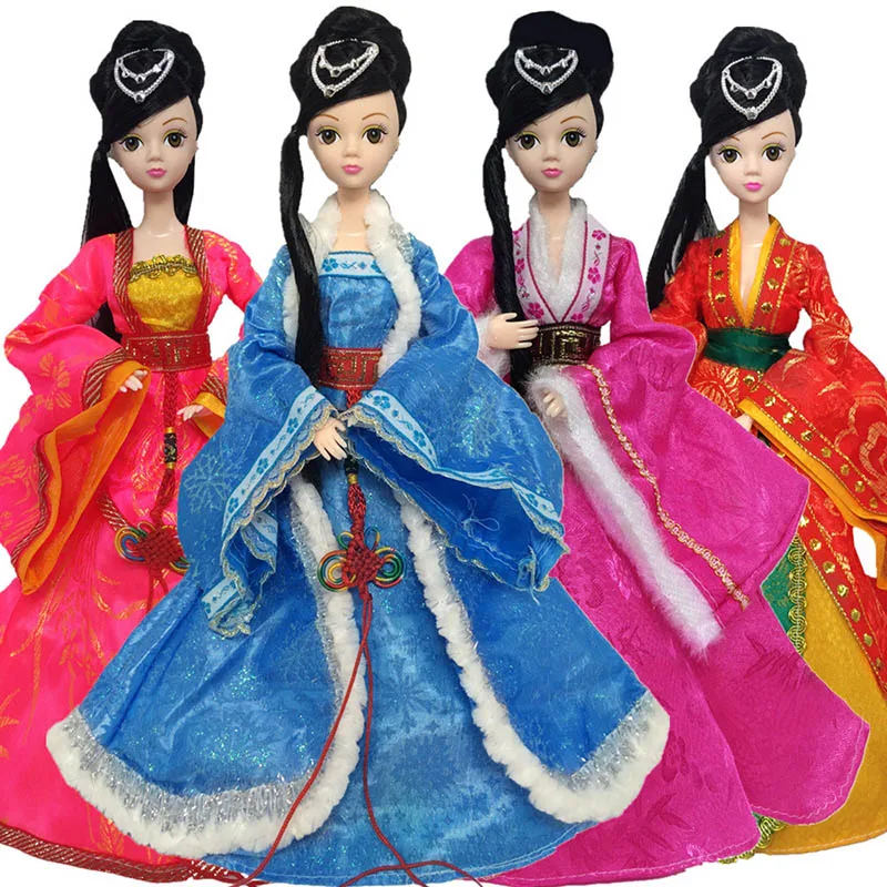 Chinese Style Clothes Suit for 30cm Doll Dress 11.5 Inch Doll Skirt Dress Up Accessories Girls Play House Toy