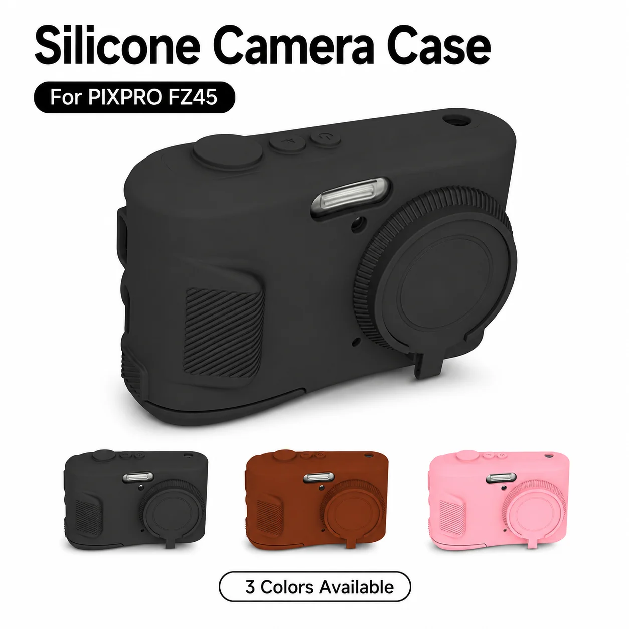 Silicone Camera Case For Kodak PIXPRO FZ45 FZ43 Protective Cover 360 Full Body Drop Resistant Shockproof Soft Grip Travel Use