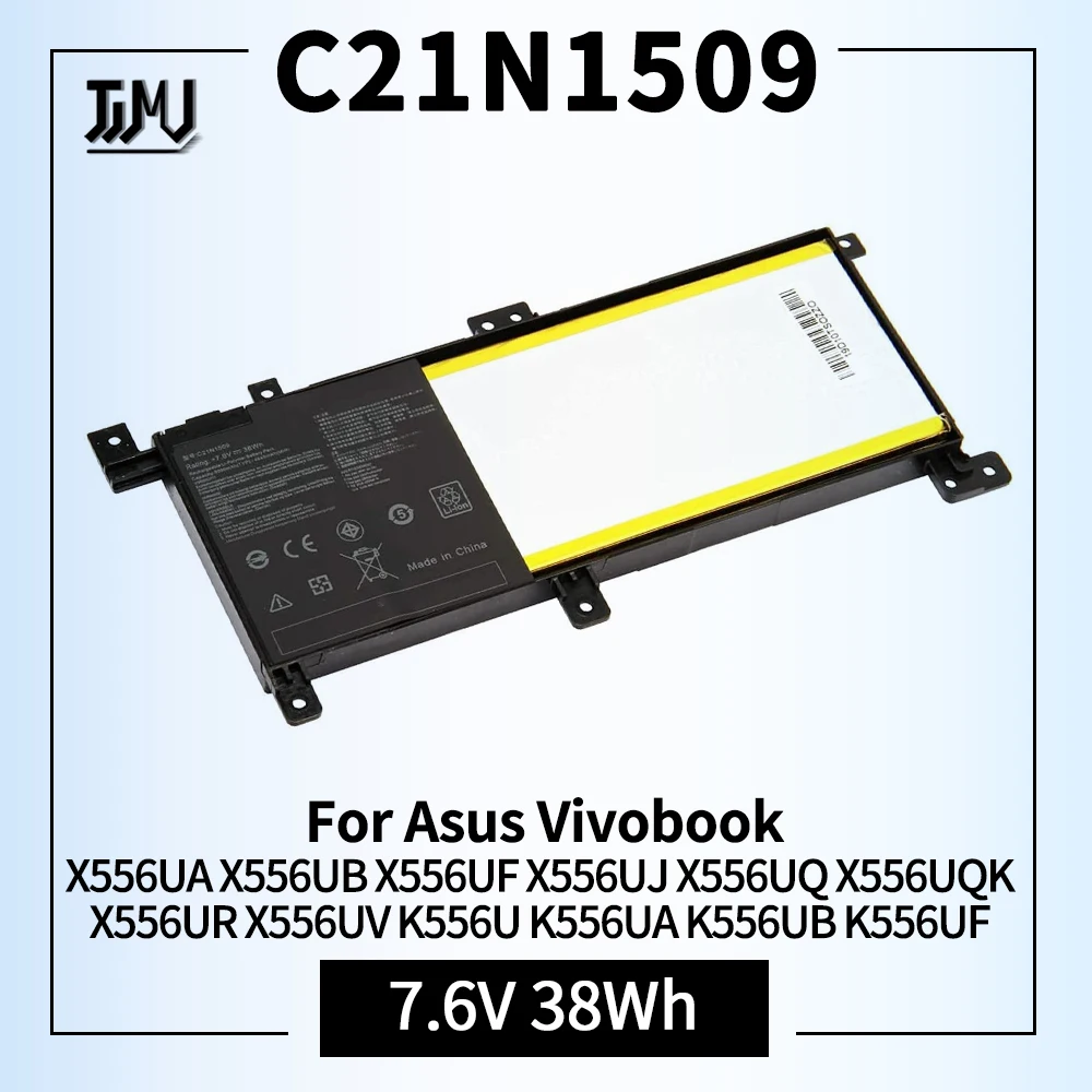 

C21N1509 Laptop Battery Replacement for Asus Vivobook X556UA X556UB X556UF X556UJ X556UQ X556UQK X556UR X556UV K556U K556UA K6UB