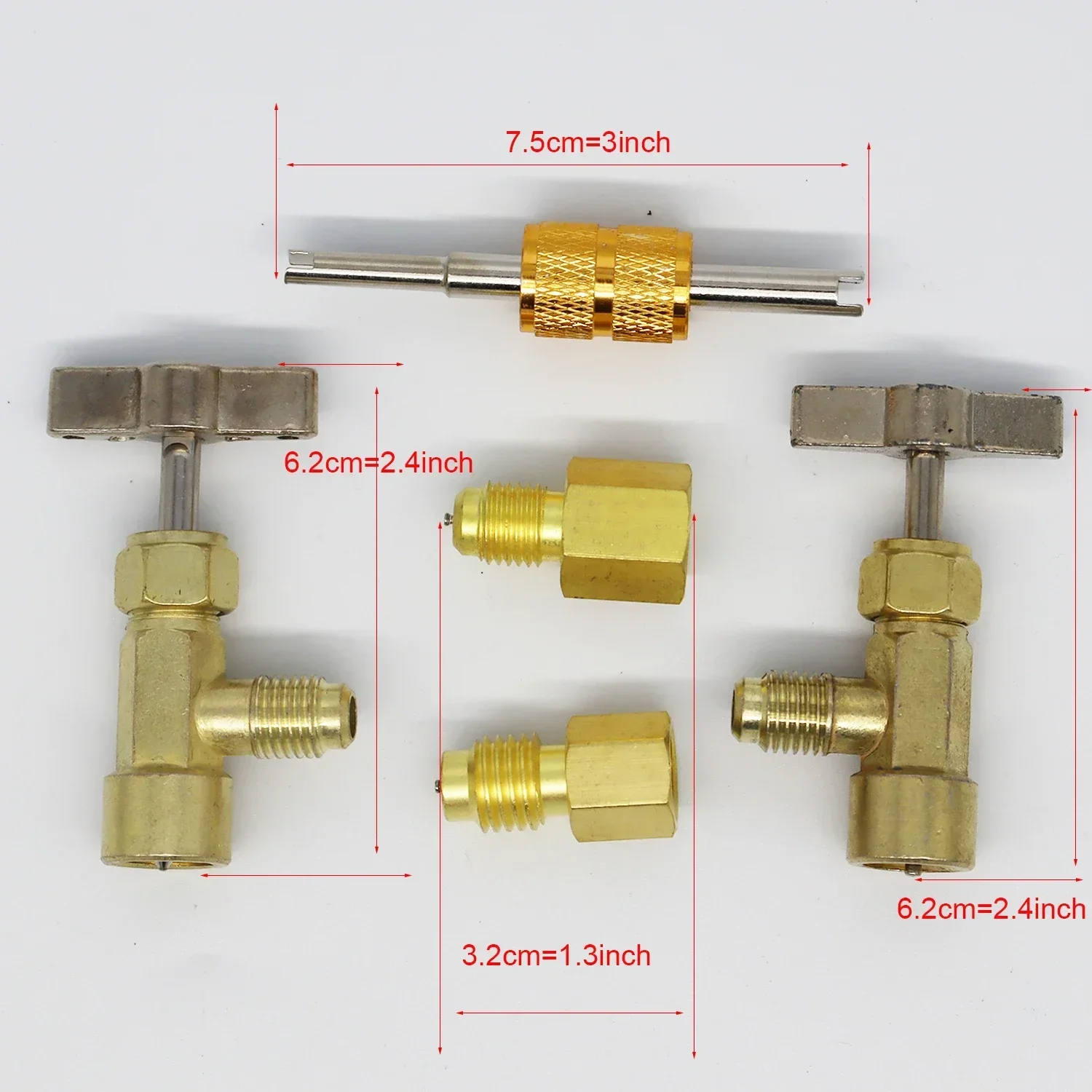 R134A refrigerant valve for filling air conditioning systems, self-sealing,tapable and puncture design, refrigerant tank adapter