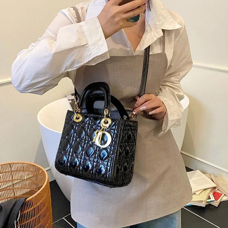 

Красная сумка из лакированной кожи с яркой поверхностью, высококачественная дизайнерская свадебная сумка Sense, женская новая модная универсальная сумка через плечо