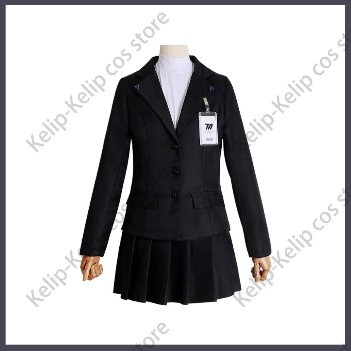 Game Blue Archive Millennium Science Academy Tsukatsuki Rio Cosplay Costume Wig Black JK Uniform Skirt Woman Sexy Party Suit