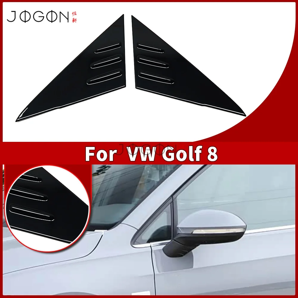 For VW GOLF 8 MK8 GTI R GTD GTE 2020 2021 Car Exterior Front Pillar Window Triangle Cover Trim Sticker Accessories