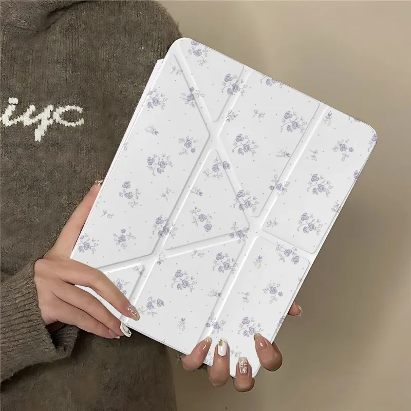 3+Y Folded Case for Samsung Galaxy Tab S10 Lite S6 10.4 A11 A9 8.7 Plus 11 Inch S7 S8 11 S7 S9 S10 Plus12.4 Inch Shock-resistant