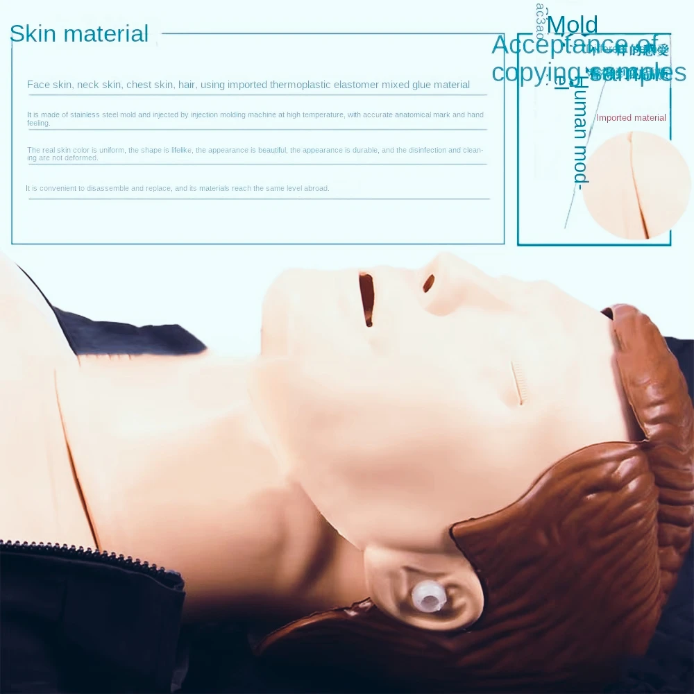 Full Body CPR Training Manikin, Adult Cardiopulmonary Resuscitation Dummy with Complete Accessories for First Aid Skill Teaching