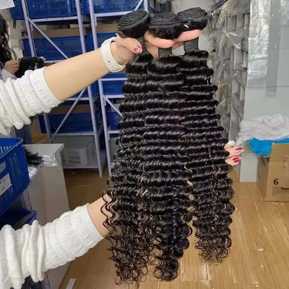 Unverarbeitetes brasilianisches Echthaar, Echthaar mit verworrenen Locken, 20, 22, 24 Zoll, 3 Bündel, verworrene Locken, Echthaar für Frauen
