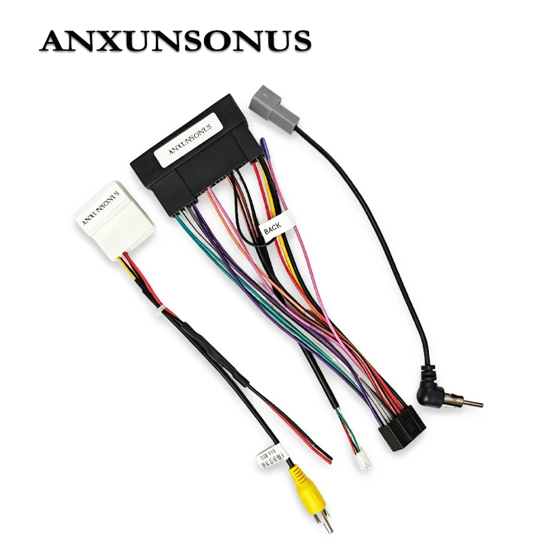 24Pin/18Pin Wiring Harness for Hyundai Accent Sonata Kia Ceed Sportage, 24Pin 6V Camera Adapter, SWC, P&P 16Pin Android Loom