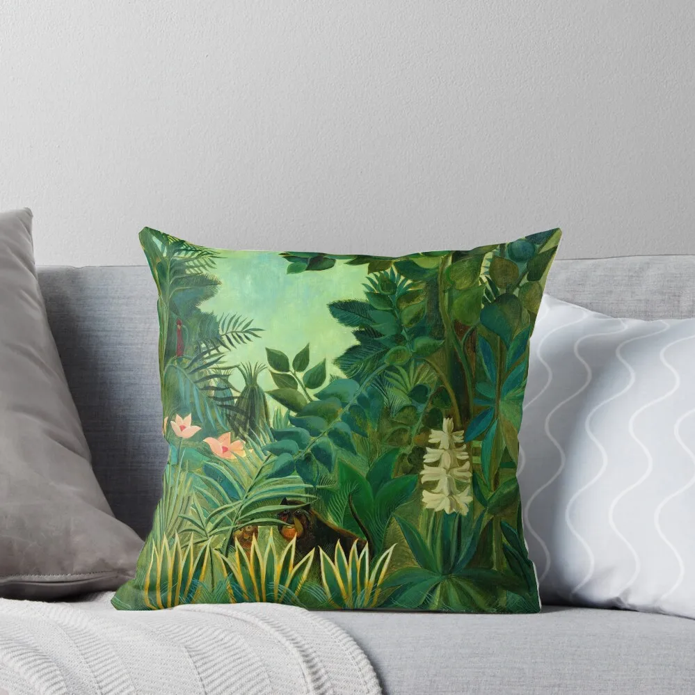 Henri Rousseau The Equatorial Jungle, 1909 Throw Pillow Cushions Decorative pillowcase christmas supplies Pillow