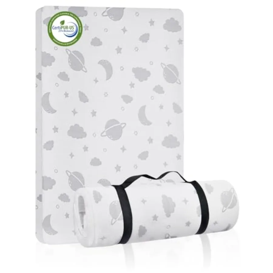 

Pack and Play Mattress 38"x26"x1.5", Portable Mattress for Playpen, Pack N Play Mattress Topper, Soft Breathable and Waterproof