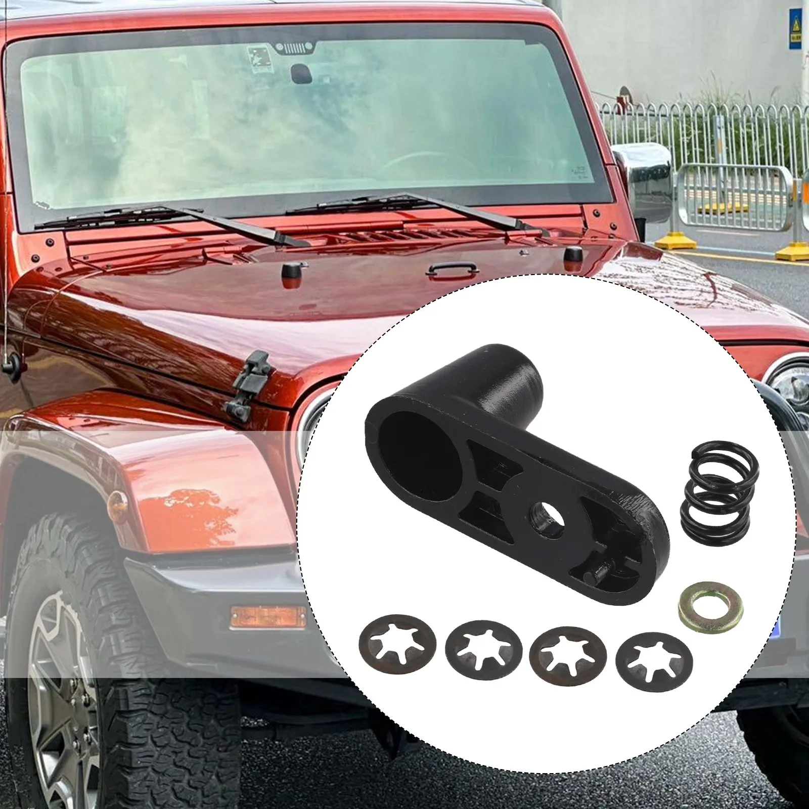 Replacement Aluminum Sun Visor Bracket Kit for Jeep For Wrangler 2003 to 2006 Direct Fit OEM Matching Repair Component