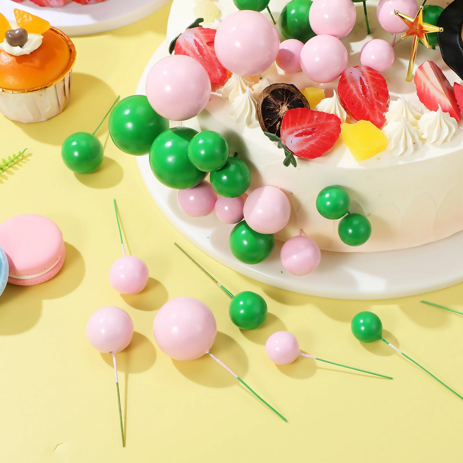 

44Pcs Witch Party Decoration Wicked Cake Toppers Set Halloween Baking Decor Crown Hat Broom Wand for Wizard Birthday Celebration