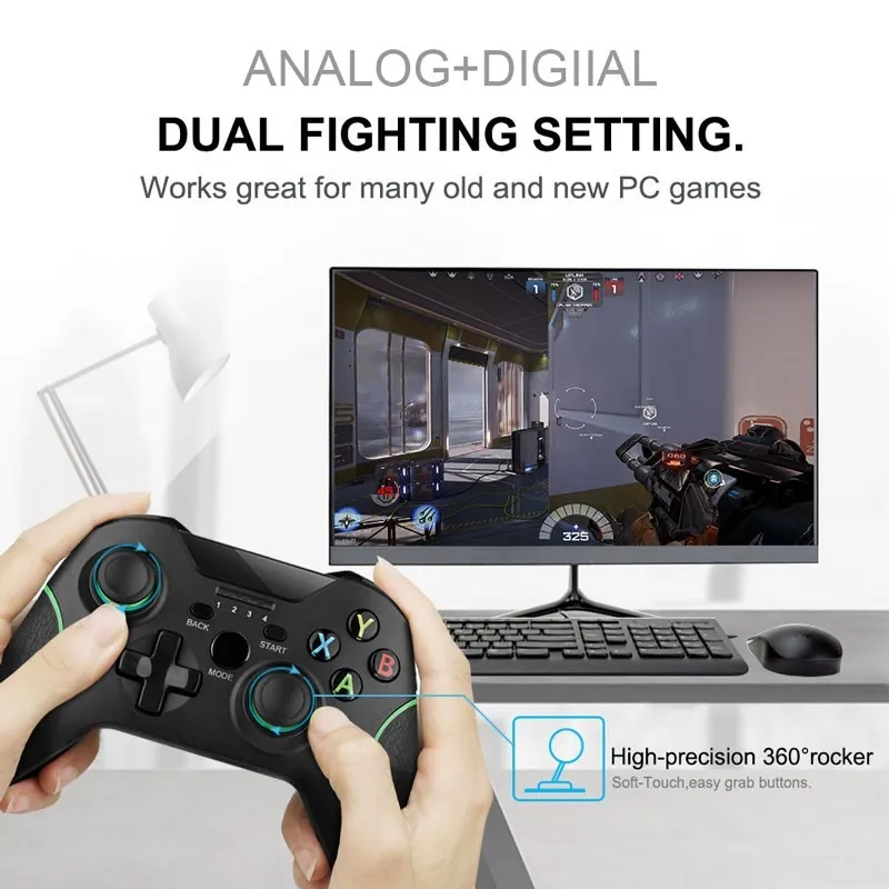 Wireless Support Bluetooth Gamepad For PS3/IOS/Android Phone/PC/TV Box Joystick USB Mobile Phone Game Controller Accessories