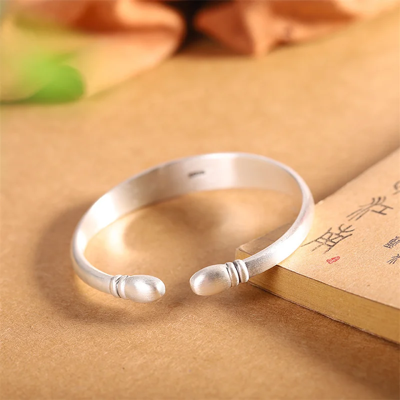High-end Colored Enamel Lotus Bangle For Lady Hand Accessories Ethnic Style Trendy Open Size Bangle Women Jewelry