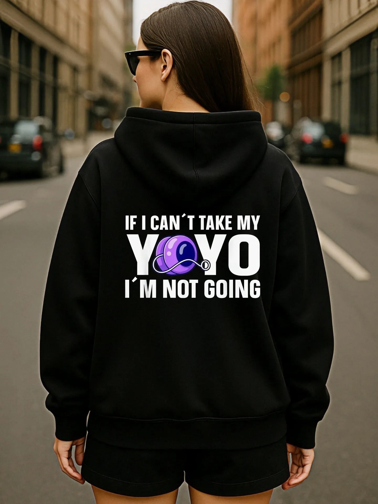 هوديي جرافيك للنساء، أوريون - طباعة حروف المسودة، نمط كاجوال ملابس الشارع، قماش ناعم، ملابس يومية غير رسمية، للشباب #2